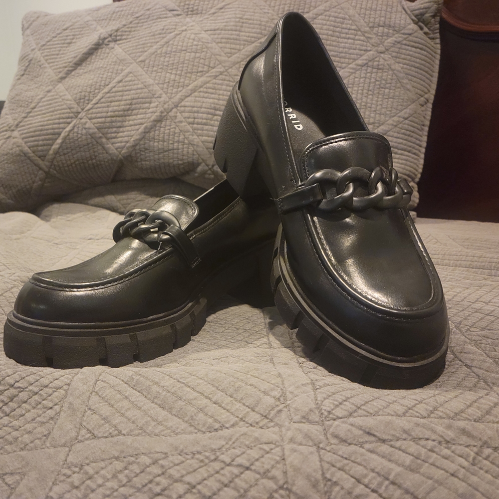 Torrid Black Chunky Loafers